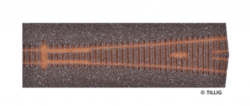 Tillig 86526 Gleisbettung Elite dunkel (braun) - für Y-Punkte 12°