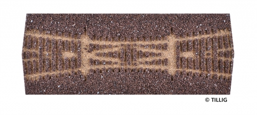 Tillig 86527 Gleisbettung Elite dunkel (braun) - für Doppelgleitpunkte