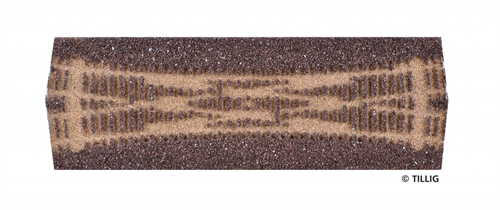 Tillig 86530 Gleisbettung Elite dunkel (braun) - für Doppelgleitpunkte