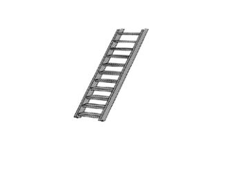 Plastruct 90661 Polystyrol-Treppe, Stärke N, 2,4 mm x 5,6 mm, Länge 7,5 cm, 2 Stück
