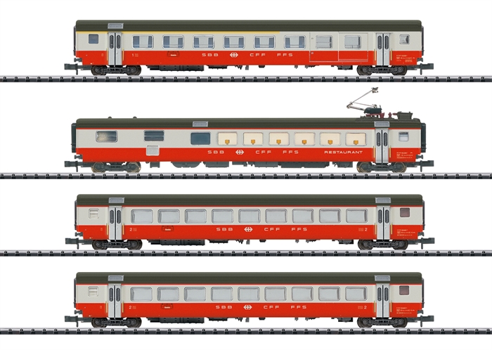 Minitrix 18720 Schnellzugwagen-Set „Swiss Express“, Teil 1