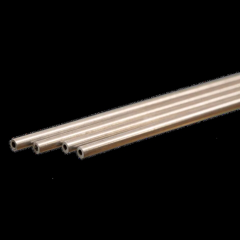  K&S Metal 9801 Aluminiumrohr, 4 Stück, 2 mm x 0,45 mm x 300 mm