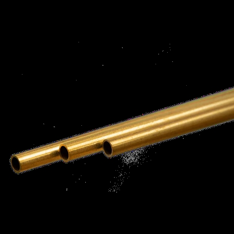 K&S Metal 9822 Messingrohr 4 mm x 0,45 mm x 300 mm, 3 Stück