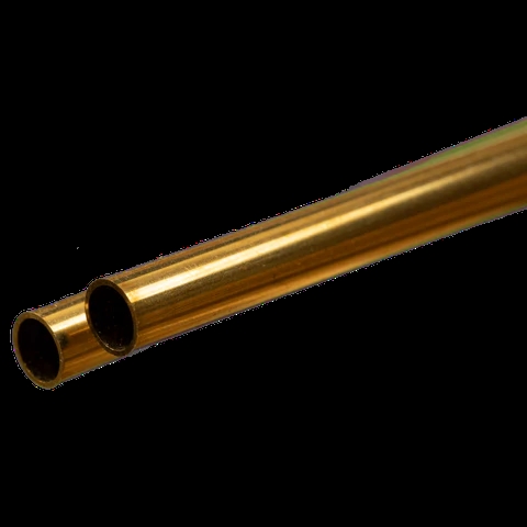K&S Metal 9824 Messingrohr 6 mm x 0,45 mm x 300 mm, 2 Stück