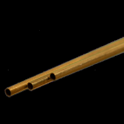  K&S Metal 9835 Messingrohr 3,5 mm x 0,225 mm x 300 mm, 3 Stück.