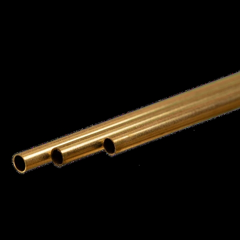 K&S Metal 9838 Messingrohr 5 mm x 0,225 mm x 300 mm, 3 Stück