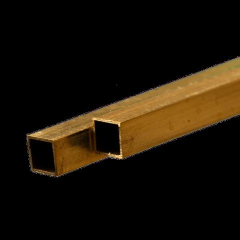 K&S Metal 9854 Messingrohr, Vierkant, 6 mm x 0,45 mm x 300 mm, 2 Stück
