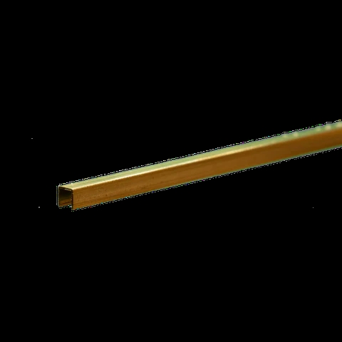 K&S Metal 9885 Messing-U-Profil 3,17 mm x 3,17 mm x 300 mm, 1 Stück
