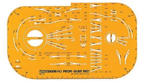  Fleischmann 9921 Gleisplanvorlage für Fleischmann H0 Professional-Gleise