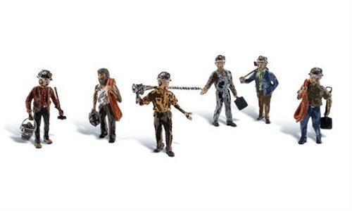 Woodland Scenics 1933 Miners, 6 Teile, H0