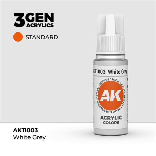AK11003 Acrylfarbe, 17 ml, Weißgrau - Standard