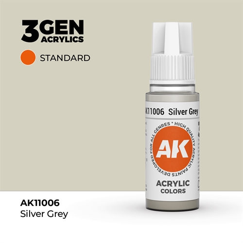 AK11006 Acrylfarbe, 17 ml, silbergrau
