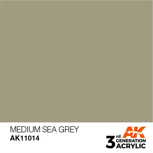 AK11014 Acrylfarbe, 17 ml, mittleres Seegrau - Standard