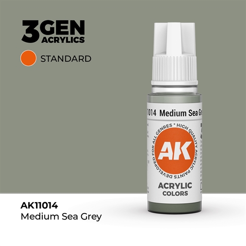 AK11014 Acrylfarbe, 17 ml, mittleres Seegrau - Standard