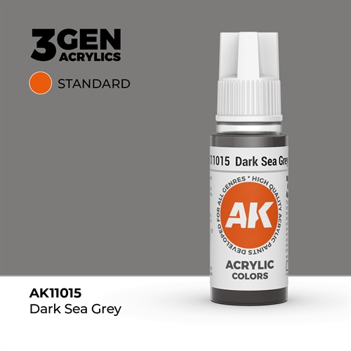 AK11015 Acrylfarbe, 17 ml, dunkles Seegrau - Standard
