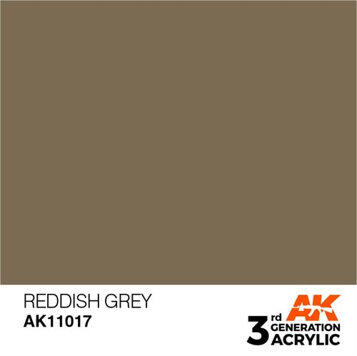 AK11017 Acrylfarbe, 17 ml, Rotgrau - Standard