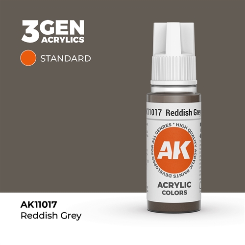 AK11017 Acrylfarbe, 17 ml, Rotgrau - Standard