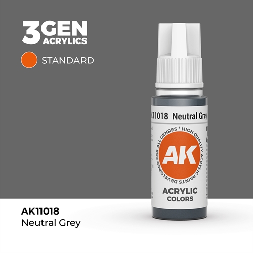 AK11018 Acrylfarbe, 17 ml, Neutralgrau - Standard