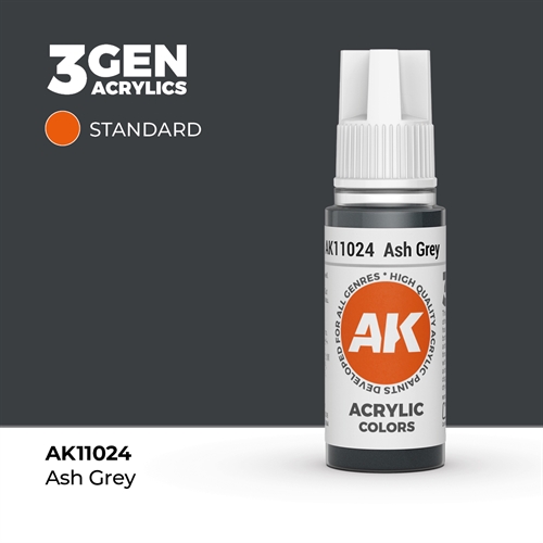 AK11024 Acrylfarbe, 17 ml, Aschegrau - Standard