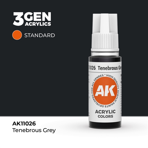 AK11026 Acrylfarbe, 17 ml, dunkles Grau – Standard