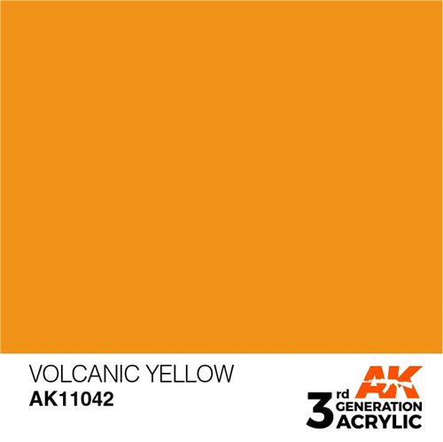 AK11042 Acrylfarbe, 17 ml, Vulkangelb - Standard