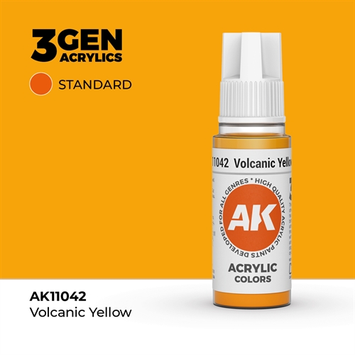 AK11042 Acrylfarbe, 17 ml, Vulkangelb - Standard
