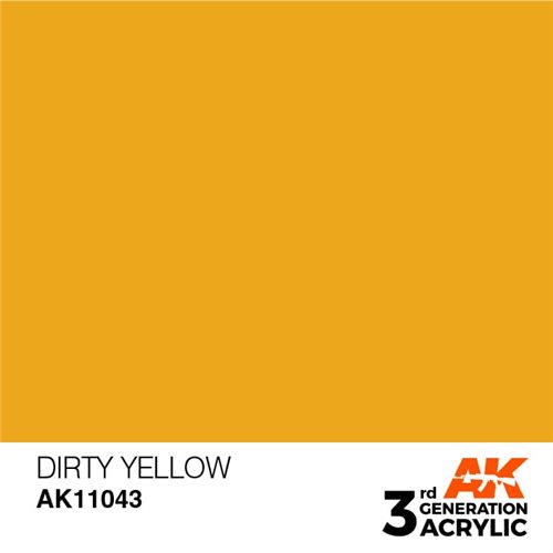 AK11043 Acrylfarbe, 17 ml, schmutziges Gelb - Standard