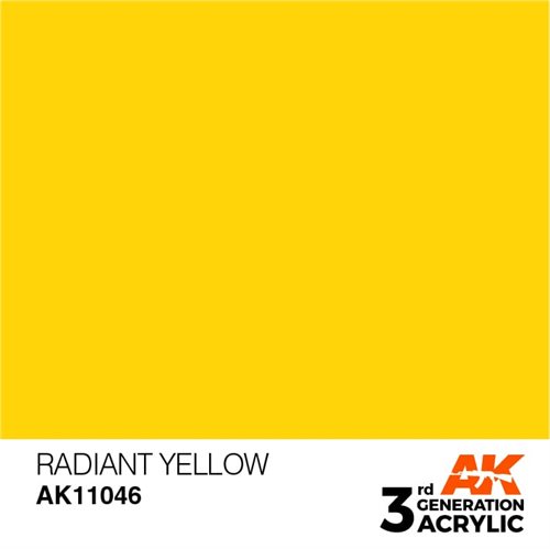 AK11046 Acrylfarbe, 17 ml, strahlendes Gelb - Standard