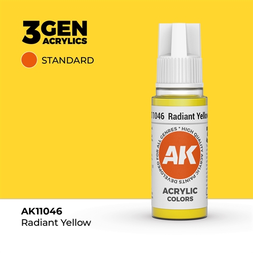 AK11046 Acrylfarbe, 17 ml, strahlendes Gelb - Standard
