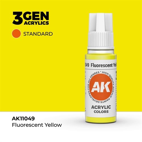 AK11049 Acrylfarbe, 17 ml, fluoreszierendes Gelb – Standard