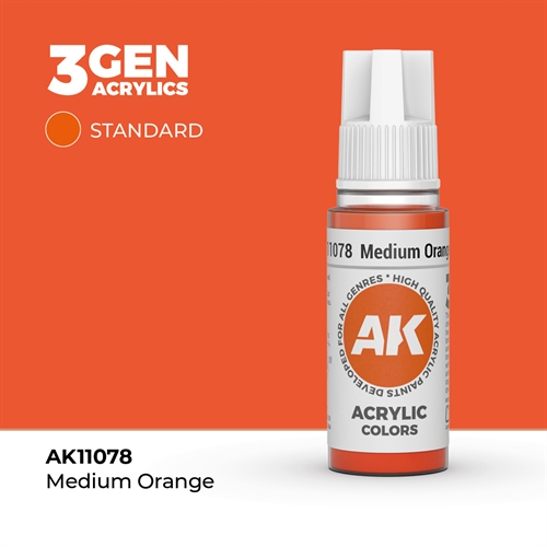 AK11078 Acrylfarbe, 17 ml, mittelorange - Standard