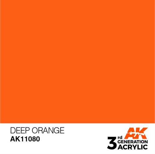 AK11080 Acrylfarbe, 17 ml, tieforange – intensiv