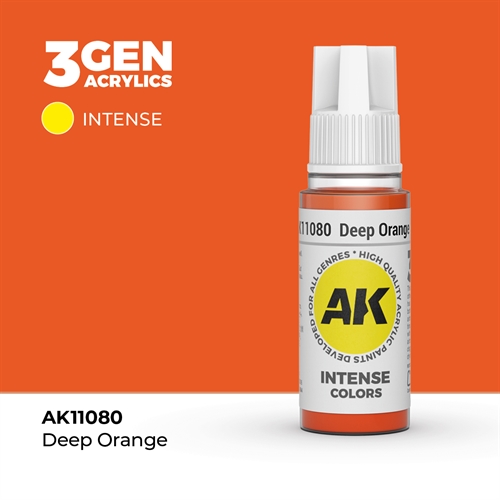 AK11080 Acrylfarbe, 17 ml, tieforange – intensiv