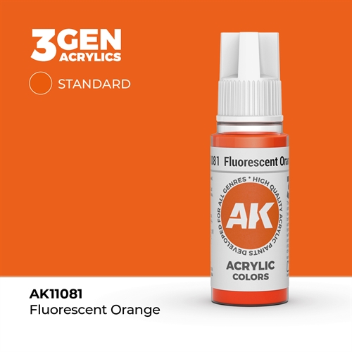 AK11081 Acrylfarbe, 17 ml, fluoreszierendes Orange – Standard
