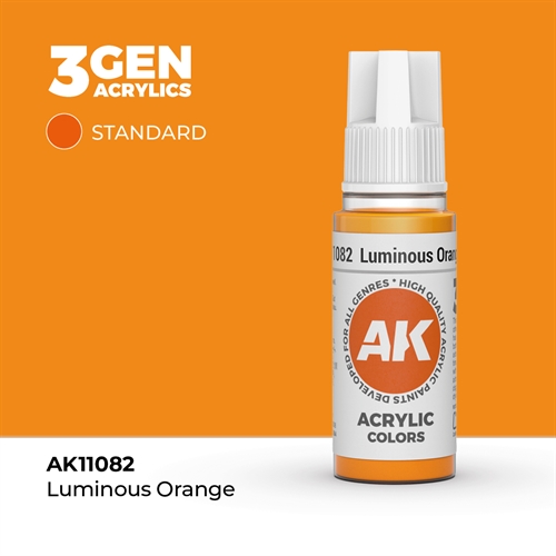 AK11082 Acrylfarbe, 17 ml, leuchtendes Orange - Standard