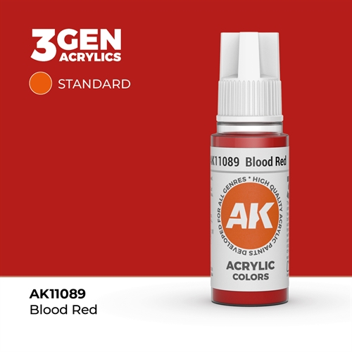 AK11089 Acrylfarbe, 17 ml, Blutrot - Standard