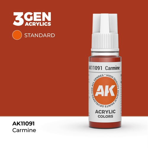 AK11091 Acrylfarbe, 17 ml, Karmin - Standard
