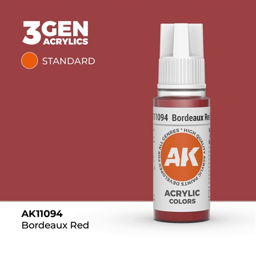 AK11094 Acrylfarbe, 17 ml, Bordeauxrot - Standard