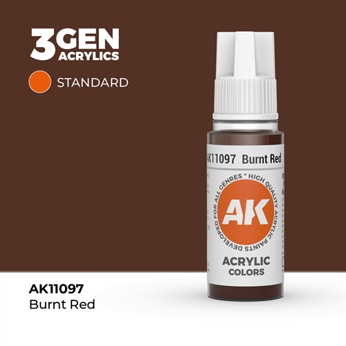 AK11097 AK11096 Acrylfarbe, 17 ml, gebranntes Rot – Standard