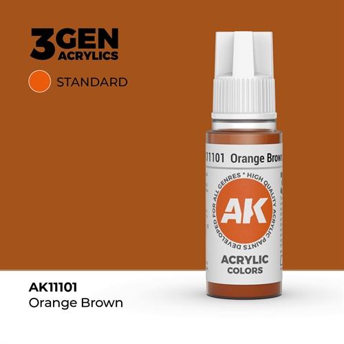 AK11101 Acrylfarbe, 17 ml, Orangebraun - Standard