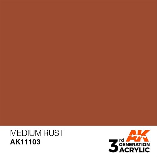 AK11103 Acrylfarbe, 17 ml, mittlerer Rost – Standard