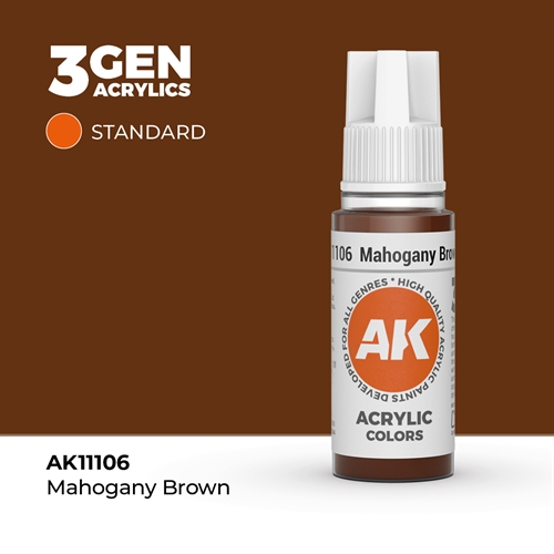AK11106 Acrylfarbe, 17 ml, Mahagonibraun - Standard