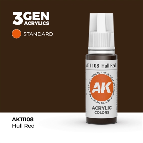 AK11108 Acrylfarbe, 17 ml, Lochrot - Standard