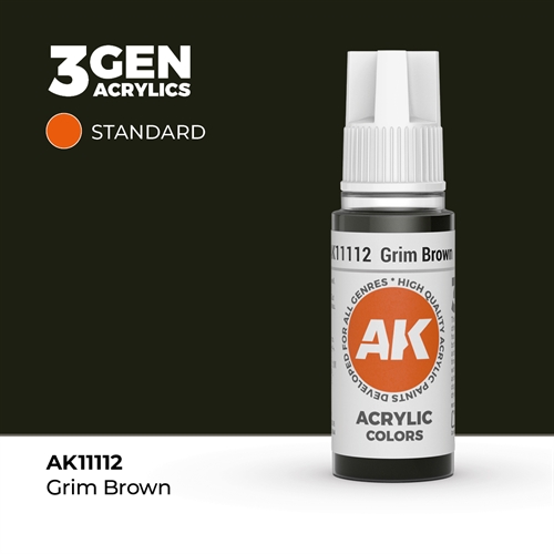AK11112 Acrylfarbe, 17 ml, Grim Brown – Standard