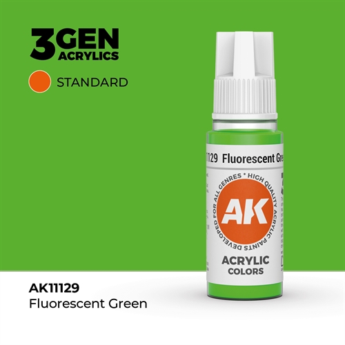 AK11129 Acrylfarbe, 17 ml, fluoreszierendes Grün - Standard