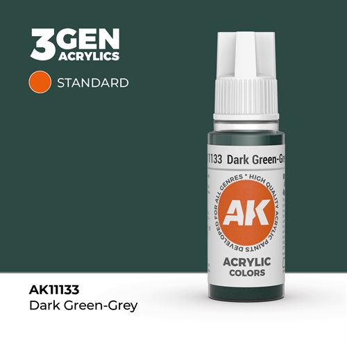 AK11133 Acrylfarbe, 17 ml, dunkelgrüngrau - Standard