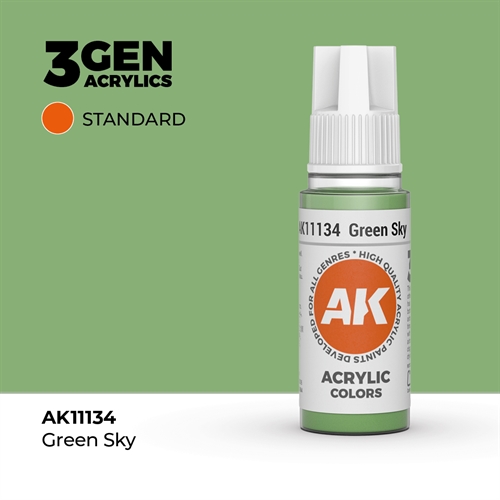 AK11134 Acrylfarbe, 17 ml, grüner Himmel – Standard