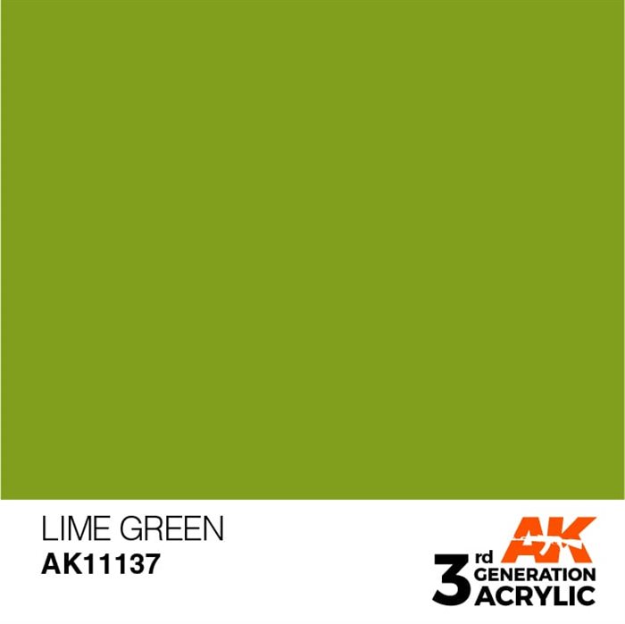 AK11137 Acrylfarbe, 17 ml, Limettengrün - Standard