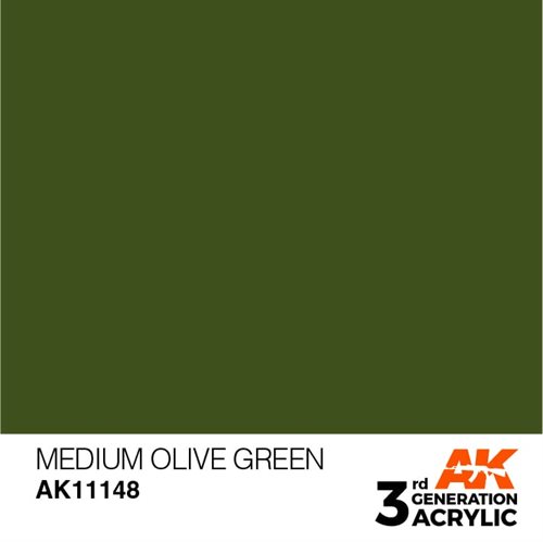 AK11148 Acrylfarbe, 17 ml, mittleres Olivgrün - Standard