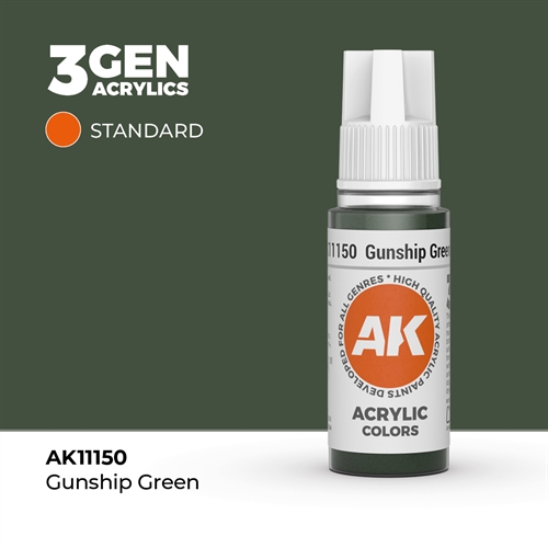 AK11150 Acrylfarbe 17 ml, Gunship Green - Standard
